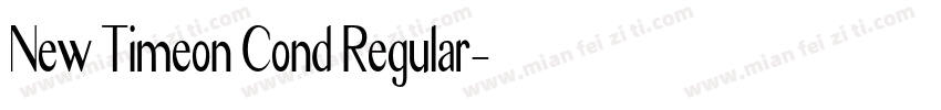 New Timeon Cond Regular字体转换